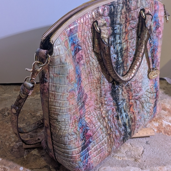 ✨CLEARANCE ✨ Brahmin Chic Iridescent Crocodile Pattern Tote Bag - Picture 4 of 5